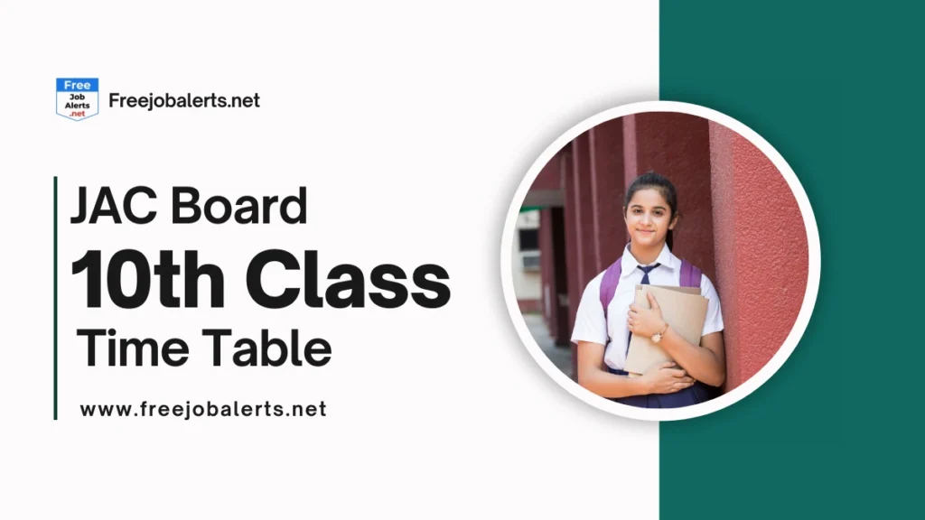 JAC Board 10th Class Exam Time Table 2025