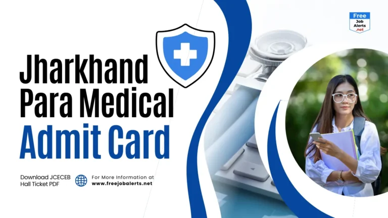 Jharkhand Paramedical Staff Admit Card 2025 Download